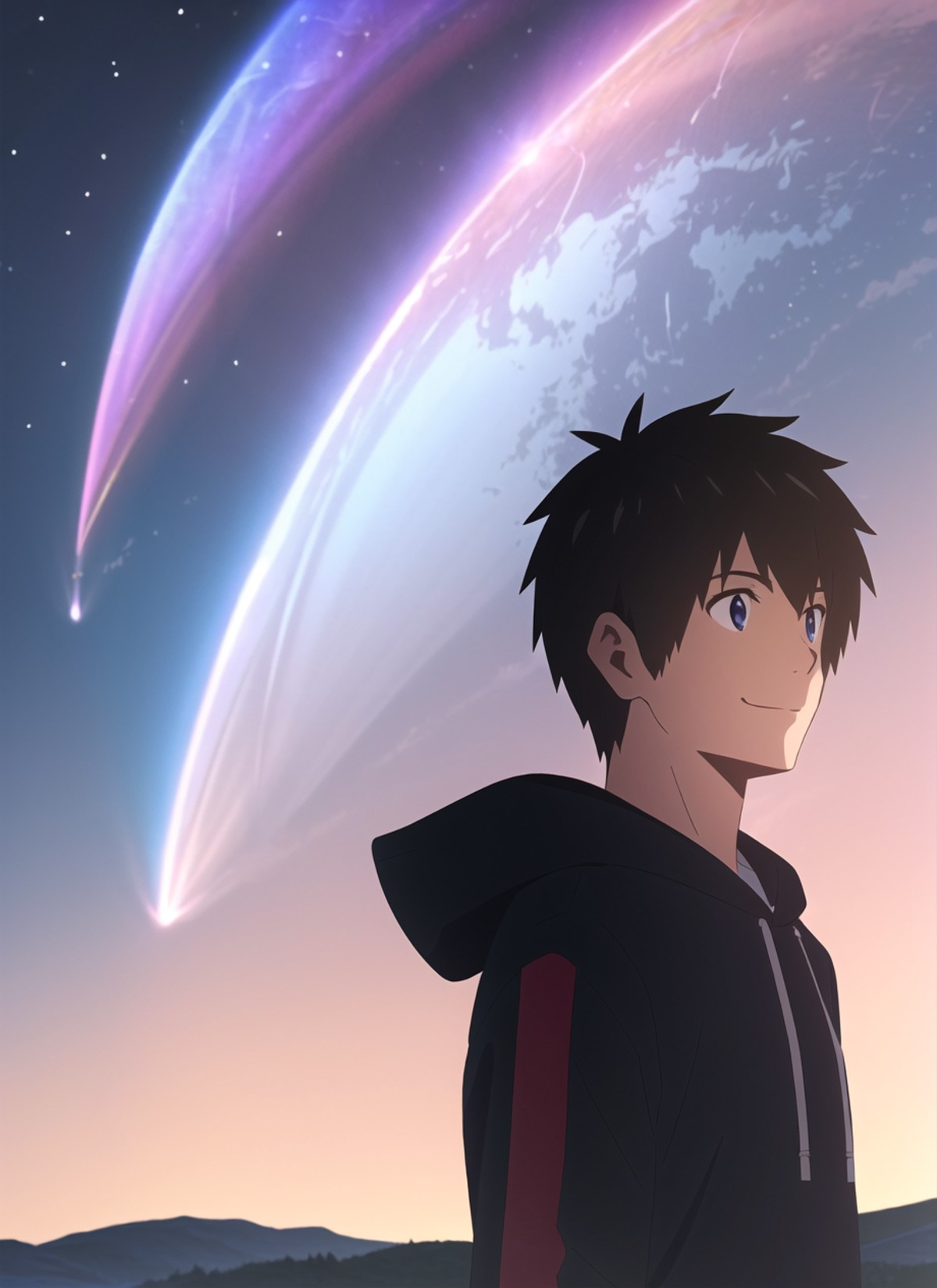 3978516363-3227021171-shinkai makoto, kimi no na wa., tachibana taki, 1boy, blue eyes, brown hair, comet, hood, hoodie, male focus, night, night sky,.png